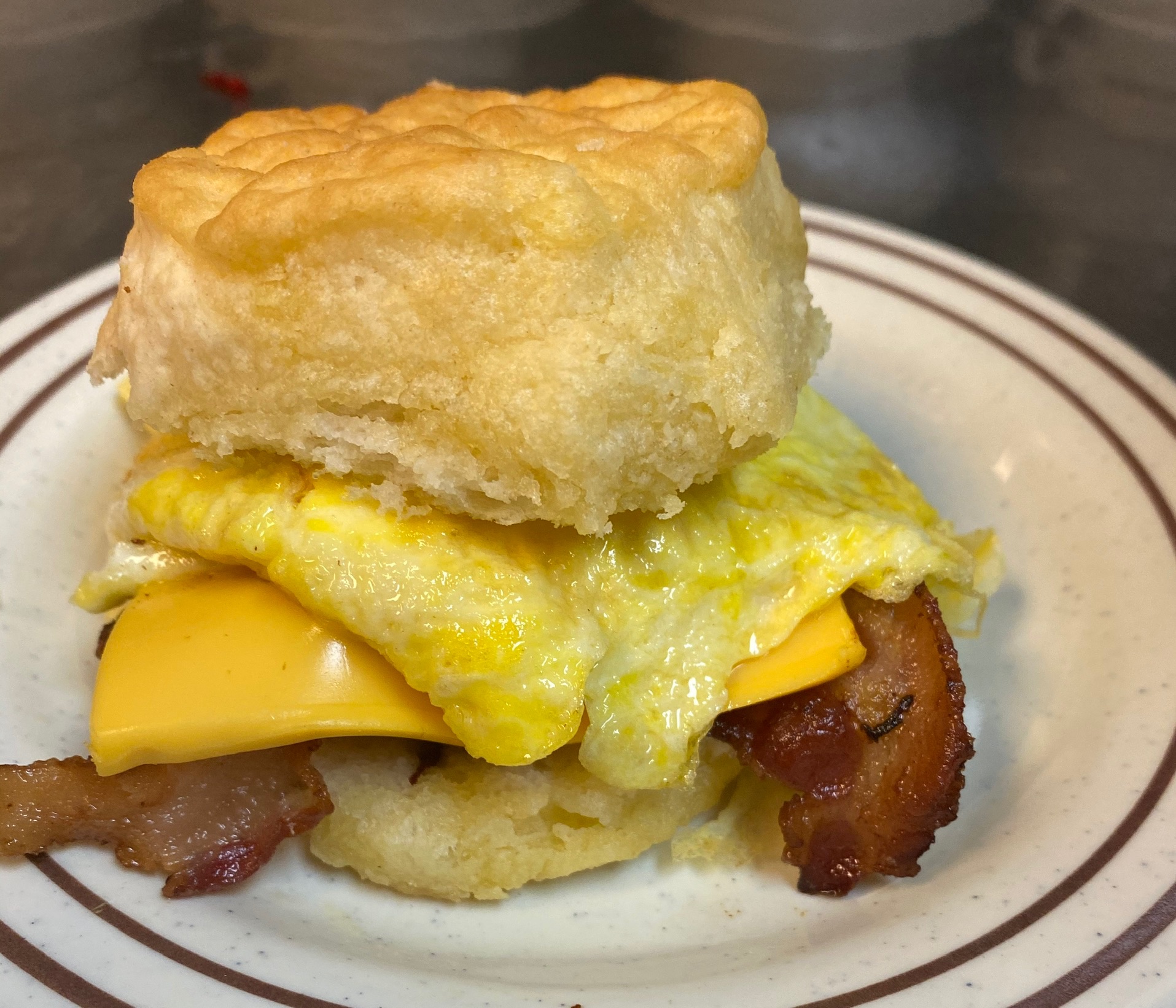 Bacon Eggs and Cheese Biscuit Sandwich Jimbos Wilmington