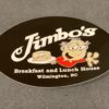 Jimbos famous Logo sticker in black